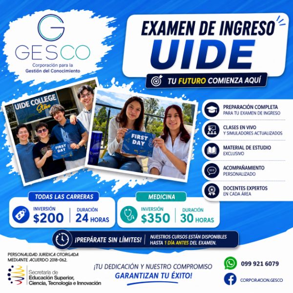 EXAMEN DE INGRESO UIDE