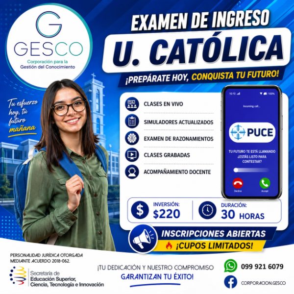 EXAMEN DE INGRESO CATOLICA